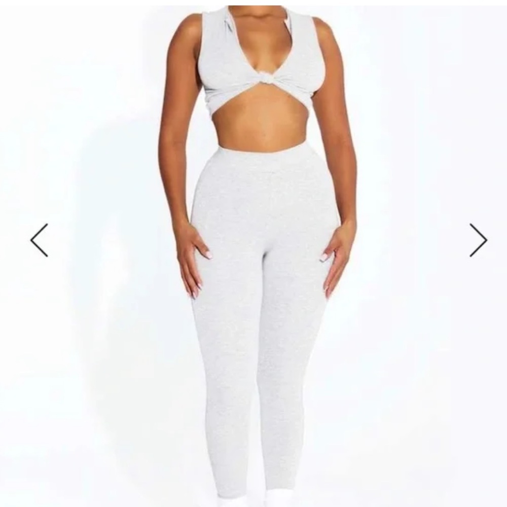 Naked Wardrobe Light baby blue Women's leggings set